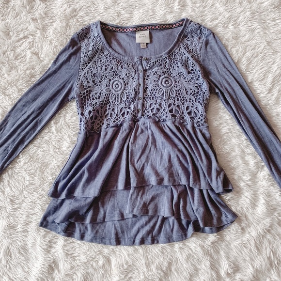 Knox Rose Tops - Periwinkle Long Sleeve Blouse